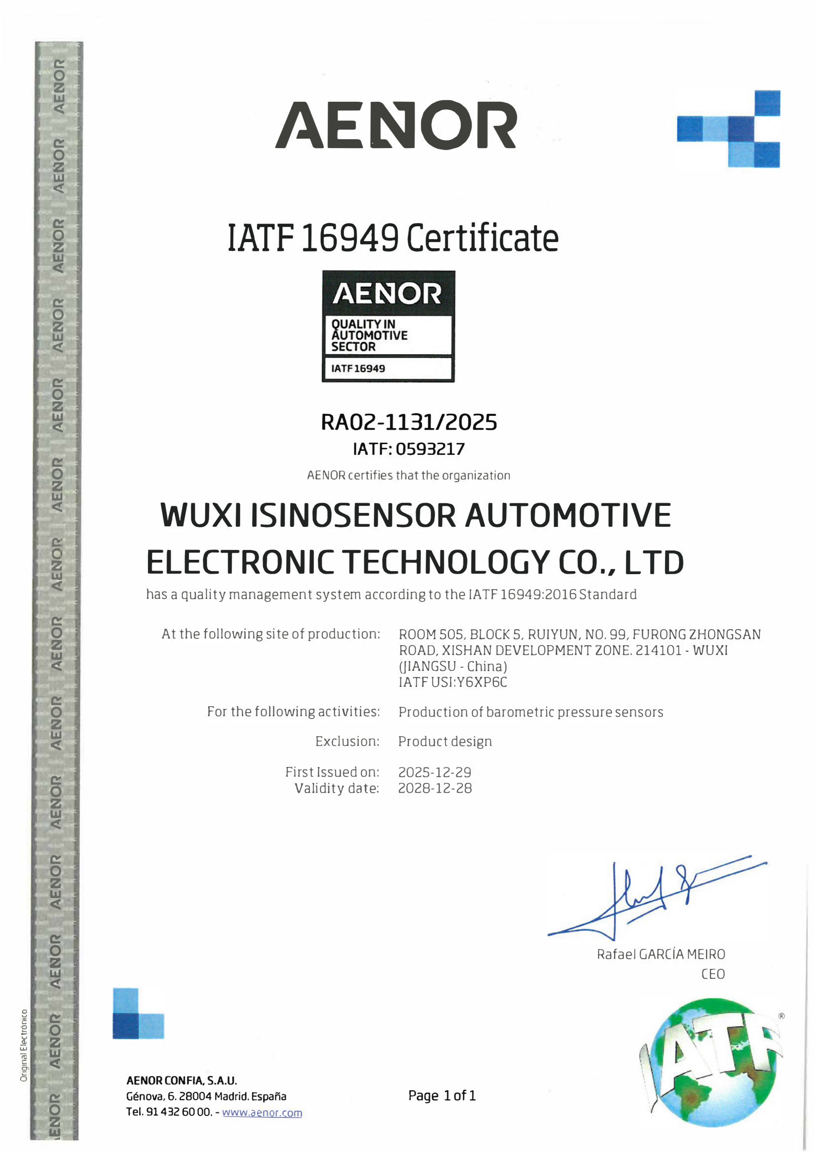 Muphoenix IATF16949 Certification Quality Management System