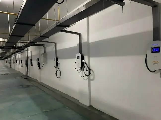 Wall-mounted charging stations in residential communities