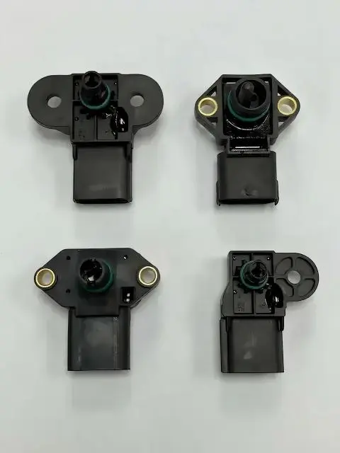 close-up of black plastic sensors housing with slight whitish blooms