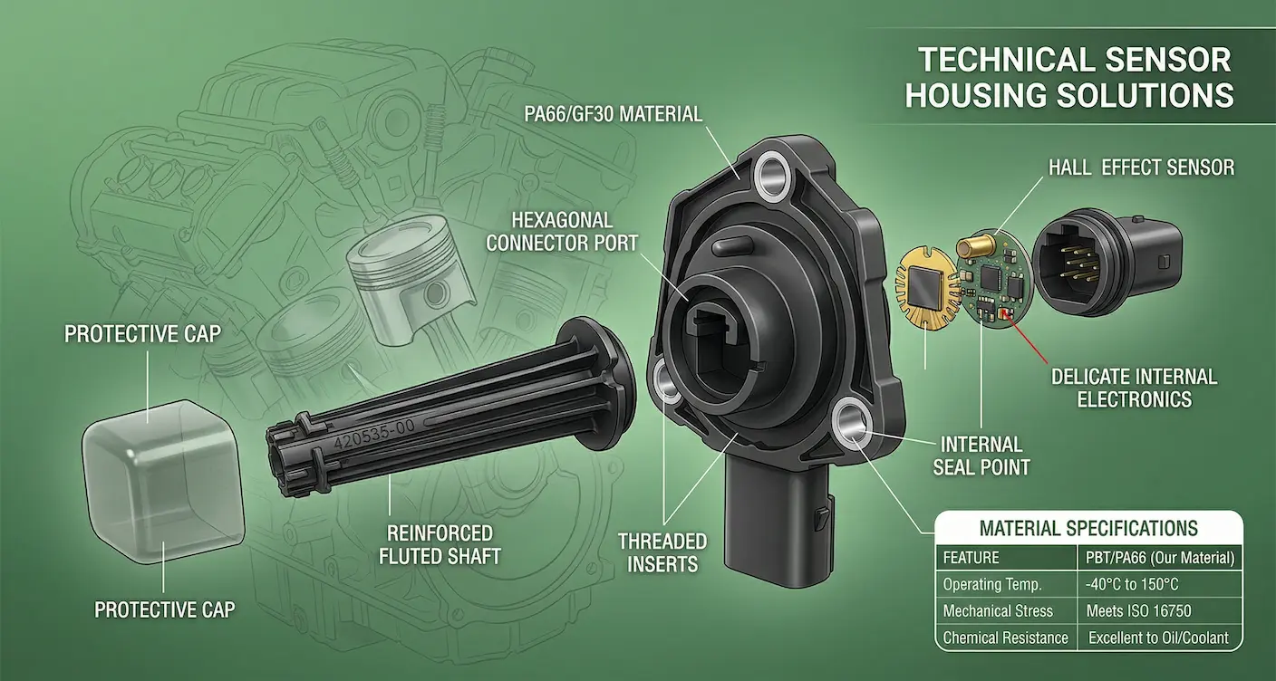 Why Do Premium Engineering Plastics Matter in Engine Sensor Housing Manufacturing?
